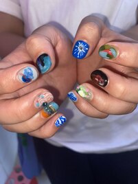 モチーフネイル　ライブネイル