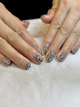 グレージュツイードネイル！