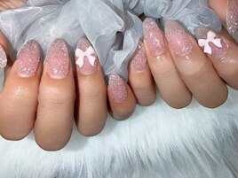 ＊ピンクフラッシュネイル