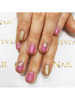 クリスタルネイル ゆめタウン博多店(CRYSTAL NAIL)/ピンクネイル