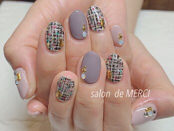 サロン ド メルシー(Salon de MERCI)/ツイード nail☆