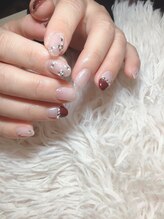 スピードネイル アンド アイ 宇土シティモール店/マグネット×ビジュー¥7150