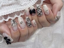 モカ 心斎橋(moca by Lee)/【Aina】チェックネイル