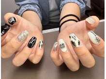 エスネイルサロン(S Nail Salon)/黒白個性はニュアンスネイル