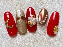 レイネイル 岐阜茜部店(RAY NAIL)/レッドミラーネイル