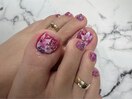 フラワーネイル×フットジェル