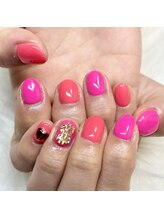 マイオティック ネイル(miotic nail)/ネオンピンクワンカラー
