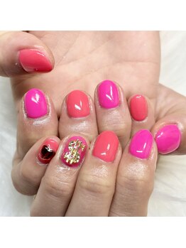 マイオティック ネイル(miotic nail)/ネオンピンクワンカラー