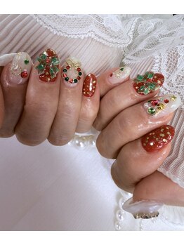 ホワイトネイル(White Nail)/クリスマスネイル120分コース