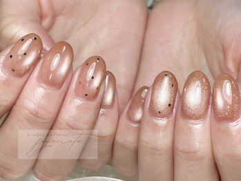 マグネット×ドットネイル