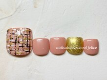 フェリーチェ(nail salon＆school felice)/フットネイル/定額制9900円/瑞江