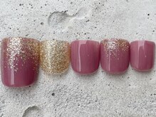 フリークネイル(FREAK Nail)/キラキララメシンプルFOOT¥10000
