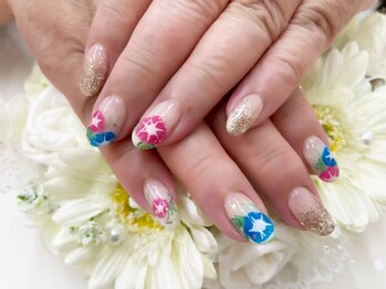 プルミエ ネイル(Premier Nail)/お持込み☆朝顔ネイル