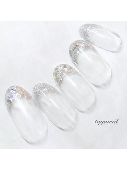 たゆ ネイル(たゆnail)/ガラスフレンチネイル♪
