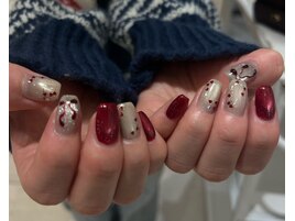 冬ネイル　ハートネイル /錦糸町