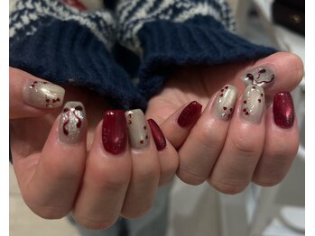 冬ネイル　ハートネイル /錦糸町