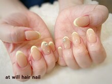 アット ウィル ヘアー ネイル(at will hair nail)/春カラーフレンチネイル
