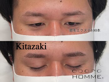 エサージュオム 銀座エスト店/担当：北崎　/眉毛エクステ100本