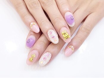 ネイルコレクション ベビーピンク(Baby Pink)/ジェル付放題￥10990＋キャラ