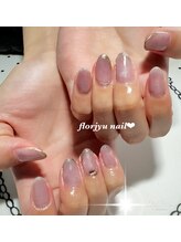 フロージュ ネイル(florjyu nail)/ワンカラーワンポイントnail