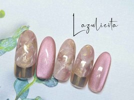 くすみピンク〇大理石デザイン