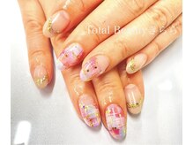 ネイルサロン きらら 平塚店/ツイードネイル　チェックネイル