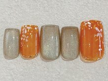 ネイルビート(NAIL BEAT)/フラワーネイル　金木犀