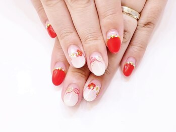 ネイルコレクション ベビーピンク(Baby Pink)/ジェル付放題★正月和風：水引