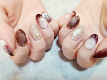 ブルーエヌ(BLUE N)/カフェラテネイル×マグネット