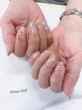 プリモネイル(PrimoNail)/☆ラメフレンチ×ハートドット☆