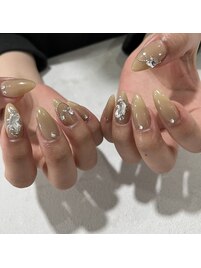キラキラ艶ネイル