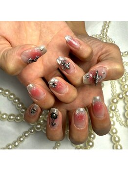 パダアット ヴァラネイル 天神南店(PADA at VALLANAIL)/ヴィヴィアンパーツ/血色ネイル