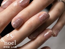 ノエル(Noel)/グレージュフラッシュネイル 