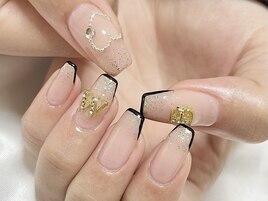 細フレンチ イニシャル
