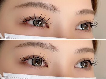 ヘアースタジオ ピース アンド アイラッシュ(Hair Studio Peace&Eyelash)の写真/【最先端LED平均1.5ヶ月圧倒的持続力】当店で人気のフラットラッシュ！自まつ毛に優しく負担も少ない★