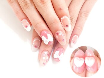 ネイルコレクション ピンク(Nail Collection Pink)/ジェル定額¥8990☆3Dリボン