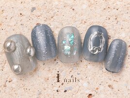 シルバー個性派ネイル9480円