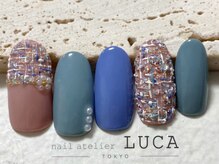 ネイルアトリエルカ(nail atelier LUCA)/W-323 カラフルツイードネイル