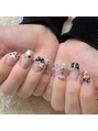 クリスタルネイル ボンベルタ橘店(CRYSTAL NAIL)&nbsp;ドットフレンチ♪