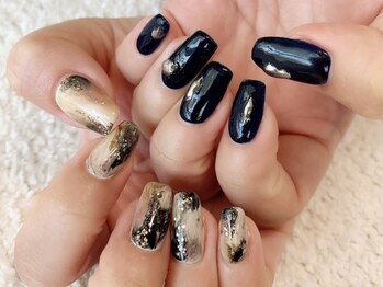 ウカ ひばりが丘(UKA)/ネイビーぷっくりニュアンス