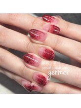 ジェルメ(germer)/赤ラメグラデーションで☆