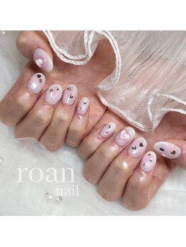 ロアンネイル(roan nail)/ピンクチークネイル