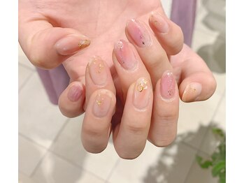 ネイルズ ララ(nails Lala)/ピンクニュアンスネイル。