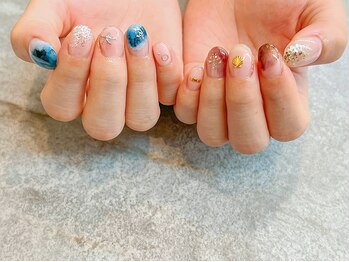 海モチーフネイル