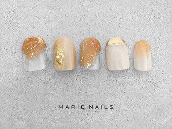 マリーネイルズ 近鉄あべのハルカス店(MARIE NAILS)/新規様7000円 ラメ 0829b