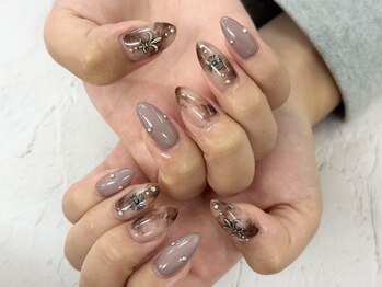 ディーネイル 池袋(D-nail)/【森】ブラウンニュアンス