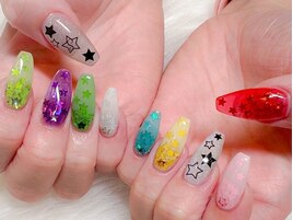 レインボー/スターホロネイル/星