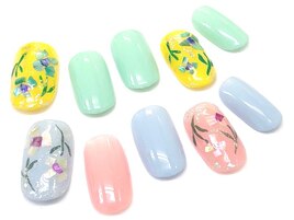 ワンカラー+シェル花