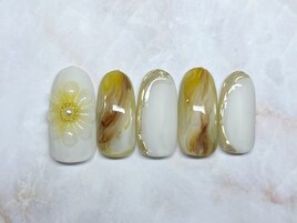 ぷっくりお花ネイル