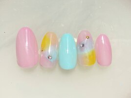 夏ニュアンスネイル